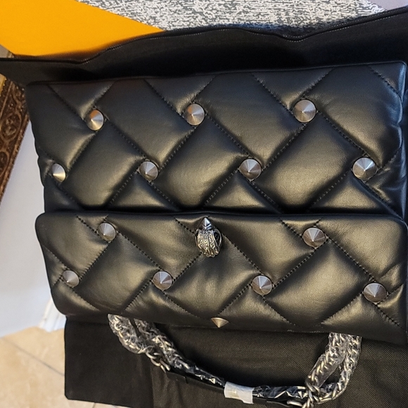 KURT GEIGER Kensington XXL Black Leather Crossbody Bag - Picture 14 of 16